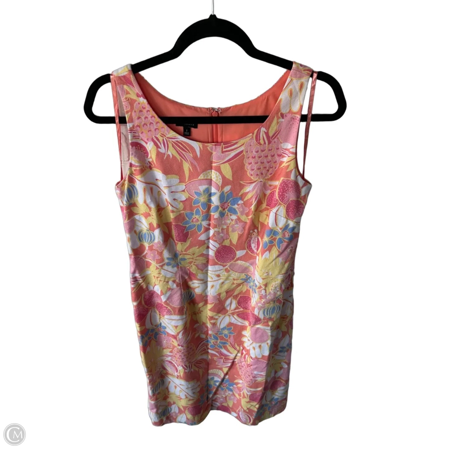 Dress Party Short By Talbots In Orange & Pink, Size: Xs