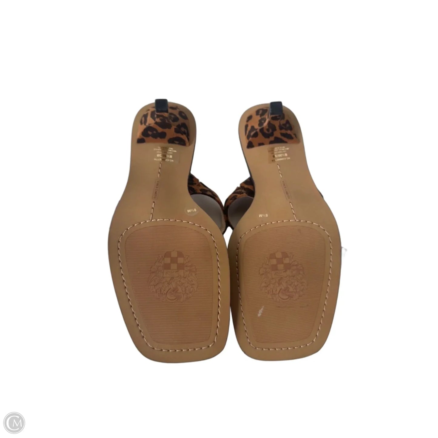 Sandals Heels Kitten By Vince Camuto In Animal Print, Size: 8.5