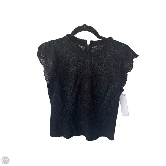 Top Short Sleeve By White House Black Market In Black & Green, Size: M
