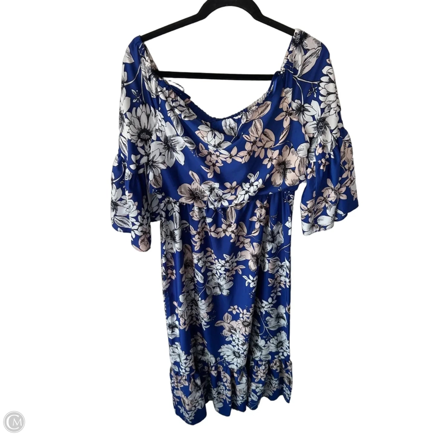 Dress Casual Maxi By Eliza J In Blue & White, Size: L