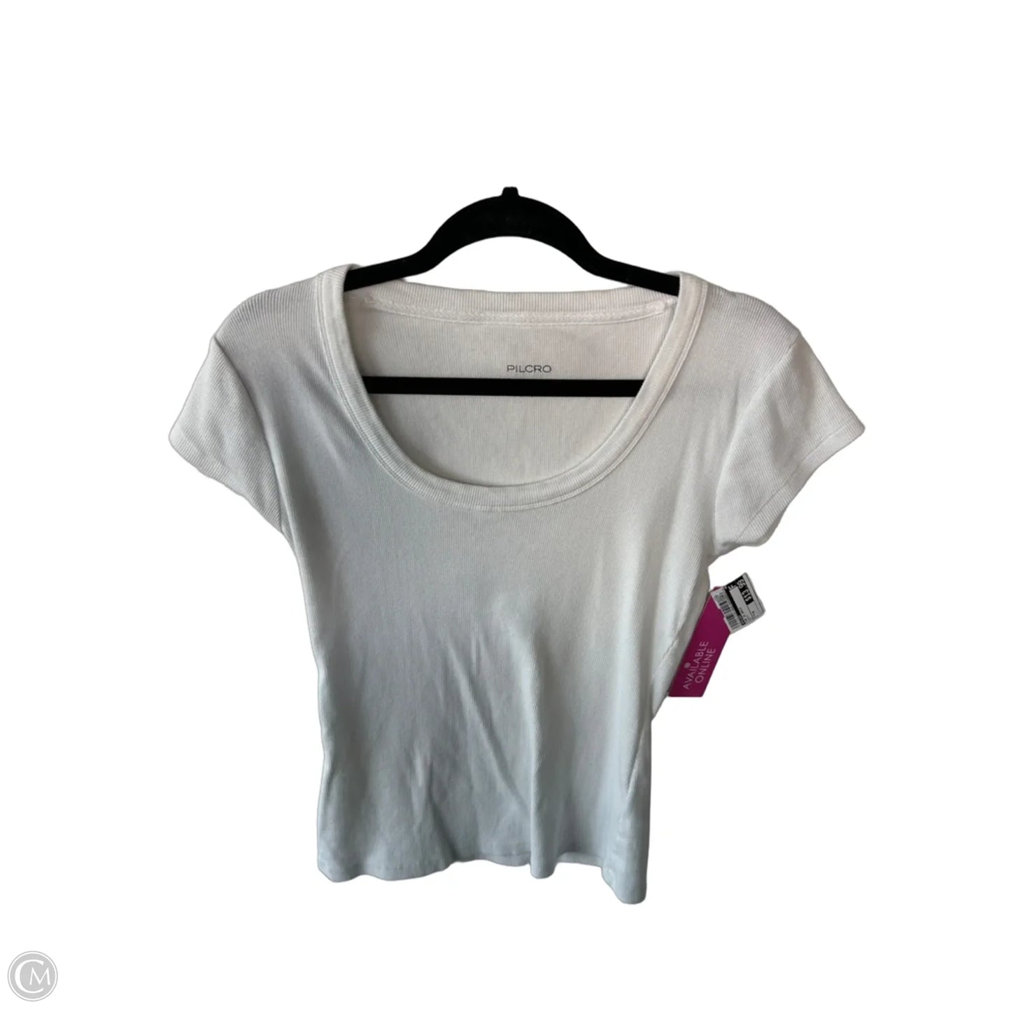 Top Short Sleeve Basic By Pilcro In White, Size: M