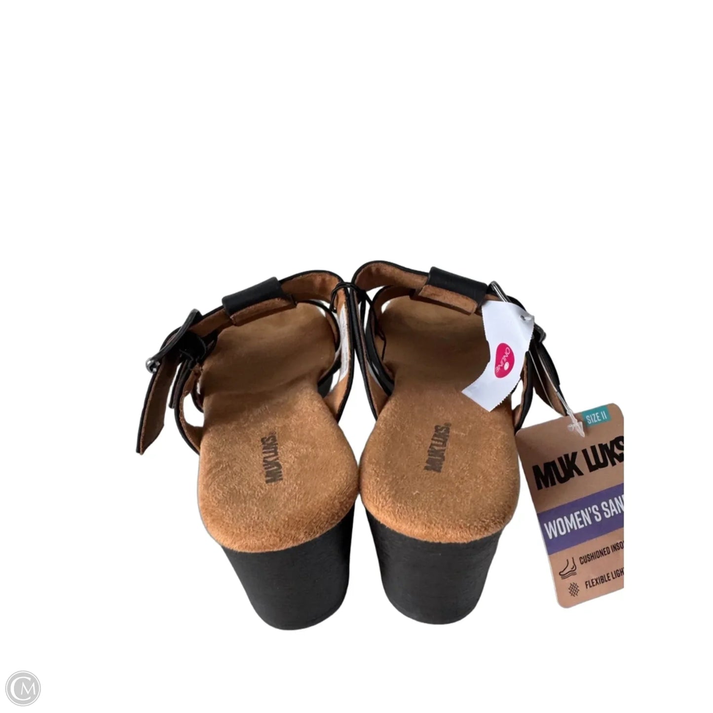 Sandals Heels Block By Muk Luks In Black, Size: 11