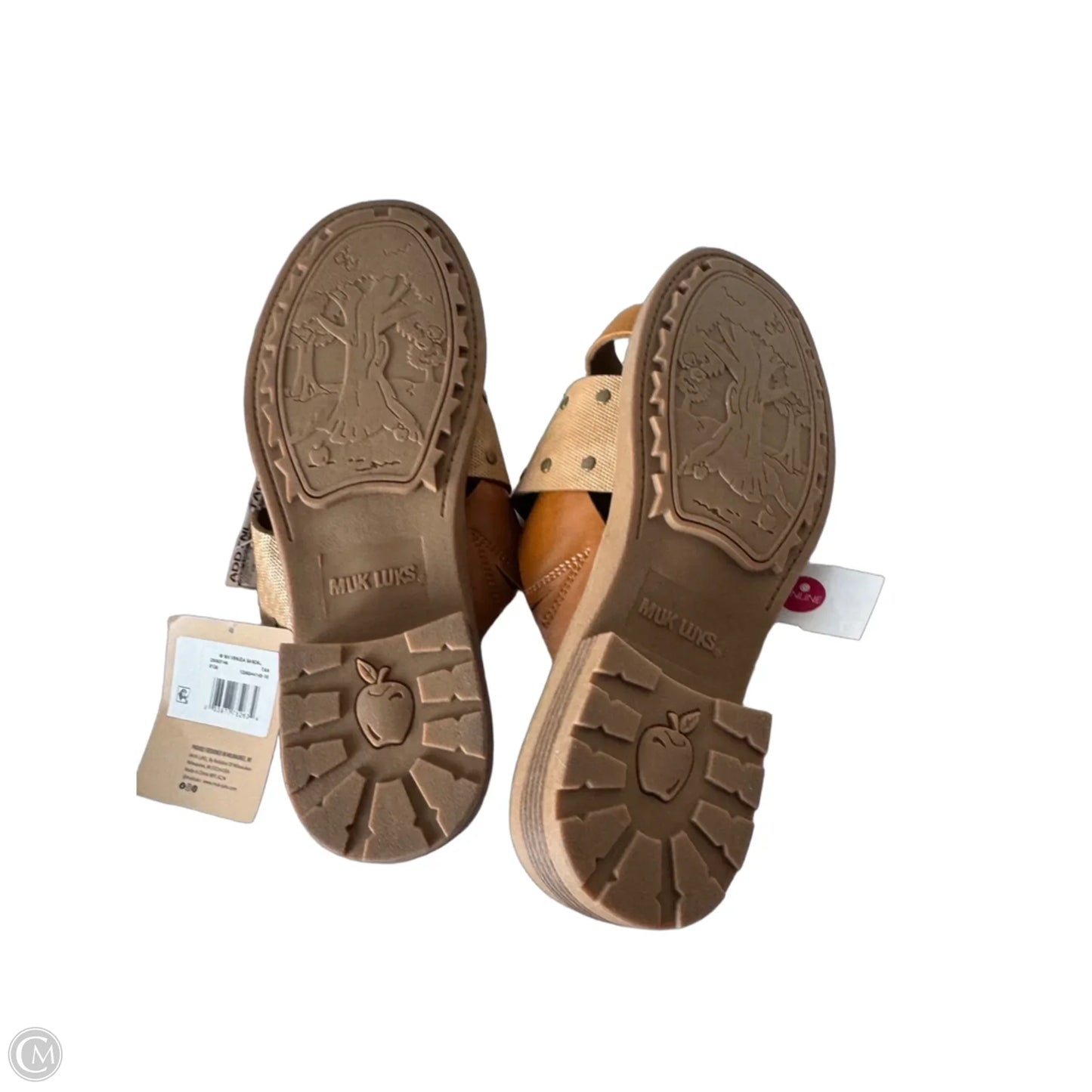 Sandals Heels Block By Muk Luks In Brown, Size: 10