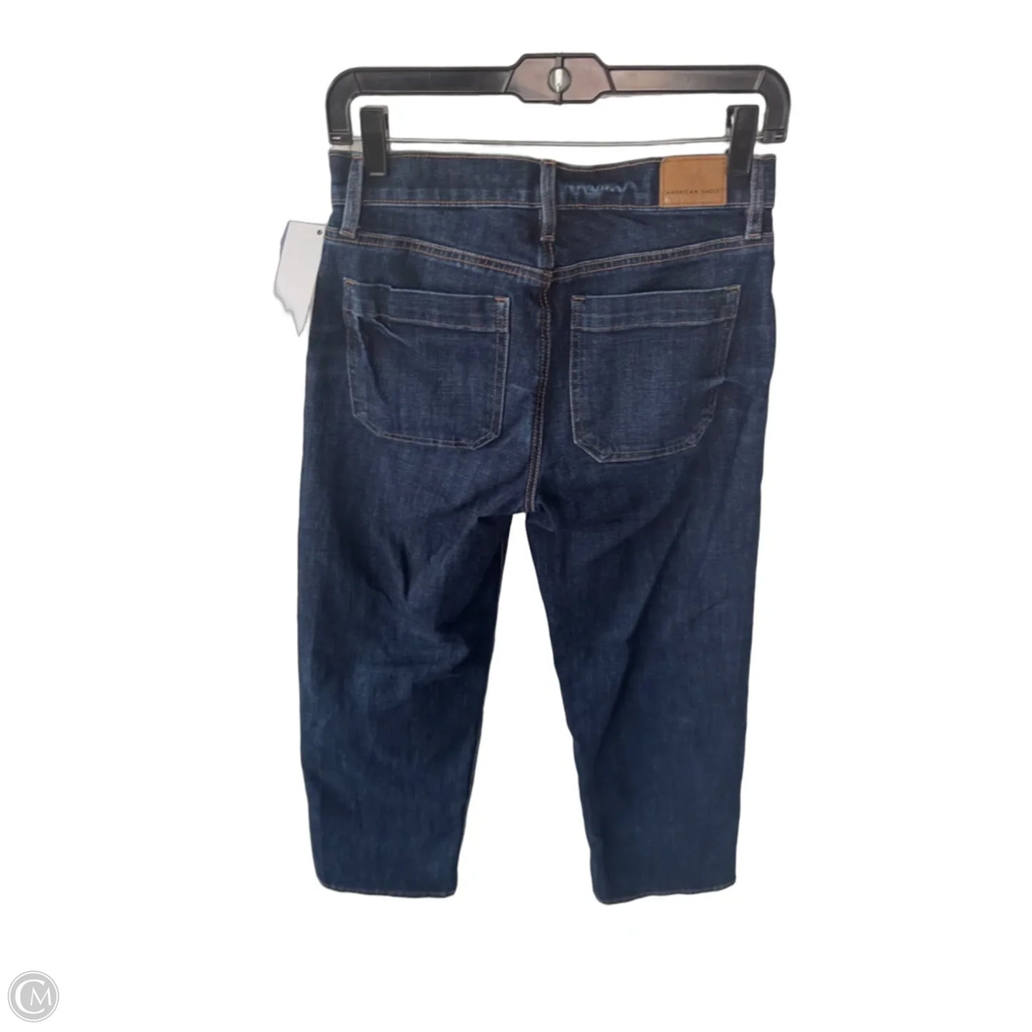 Jeans Straight By American Eagle In Blue Denim, Size: 0
