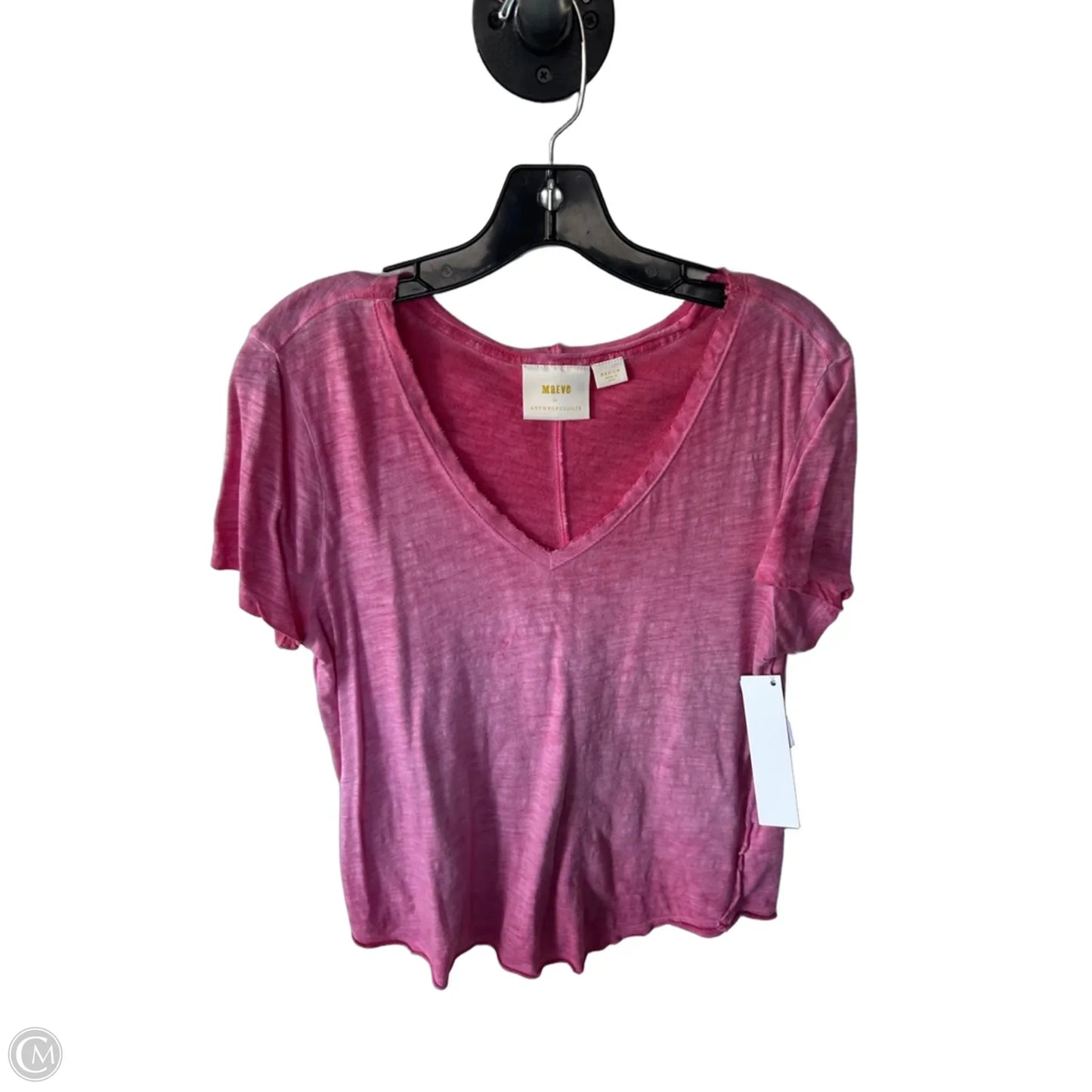 Top Short Sleeve By Maeve In Pink, Size: M