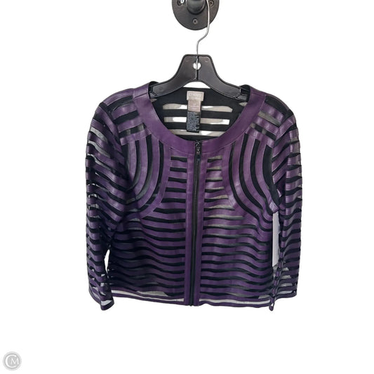 Jacket Other By Chicos In Black & Purple, Size: Sp