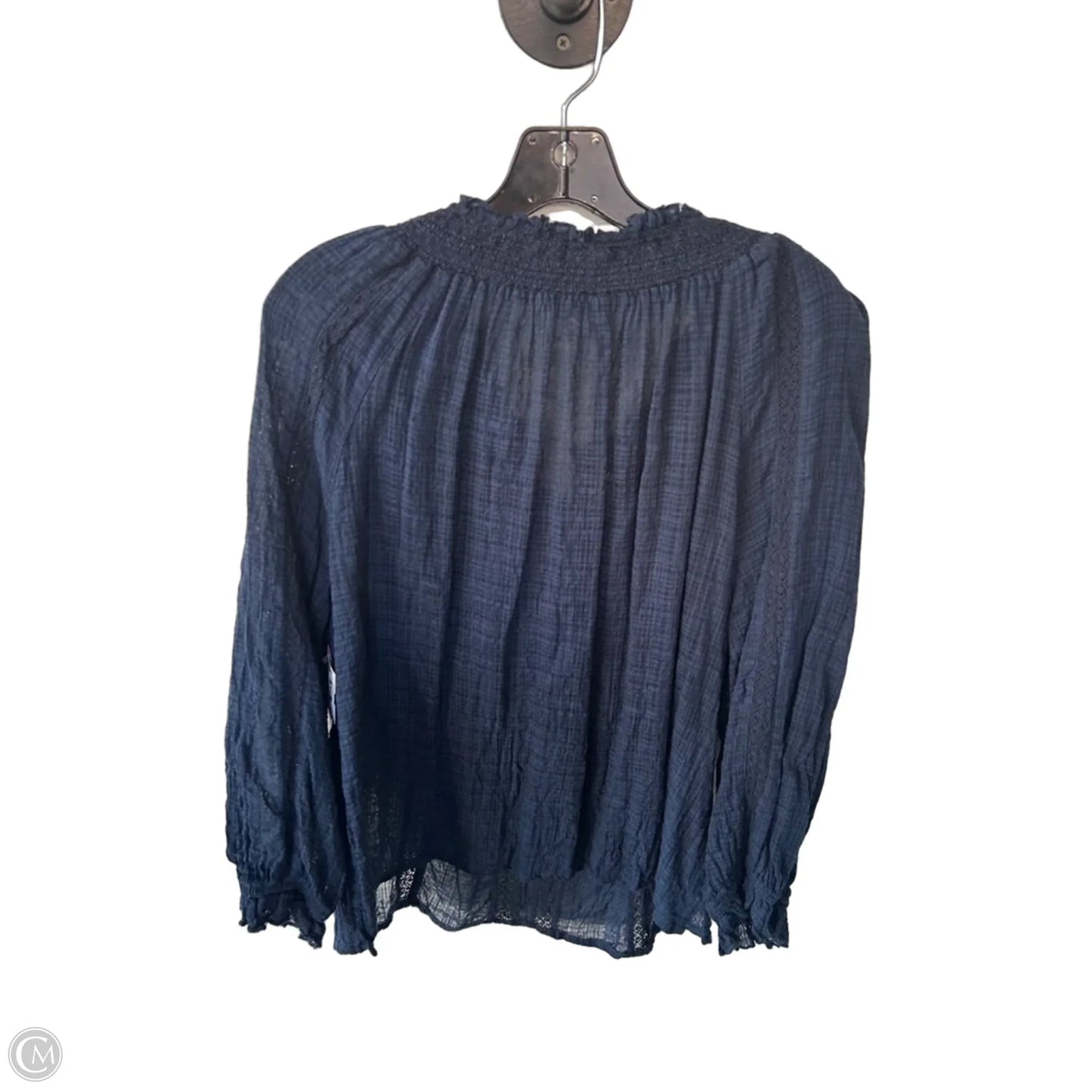 Top 3/4 Sleeve By Sundance In Black & Blue, Size: Xl