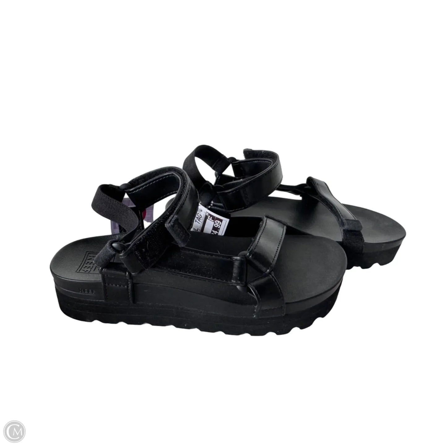 Sandals Flats By Reef In Black, Size: 8