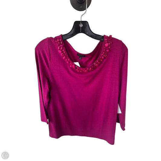 Top 3/4 Sleeve By Talbots In Pink, Size: M
