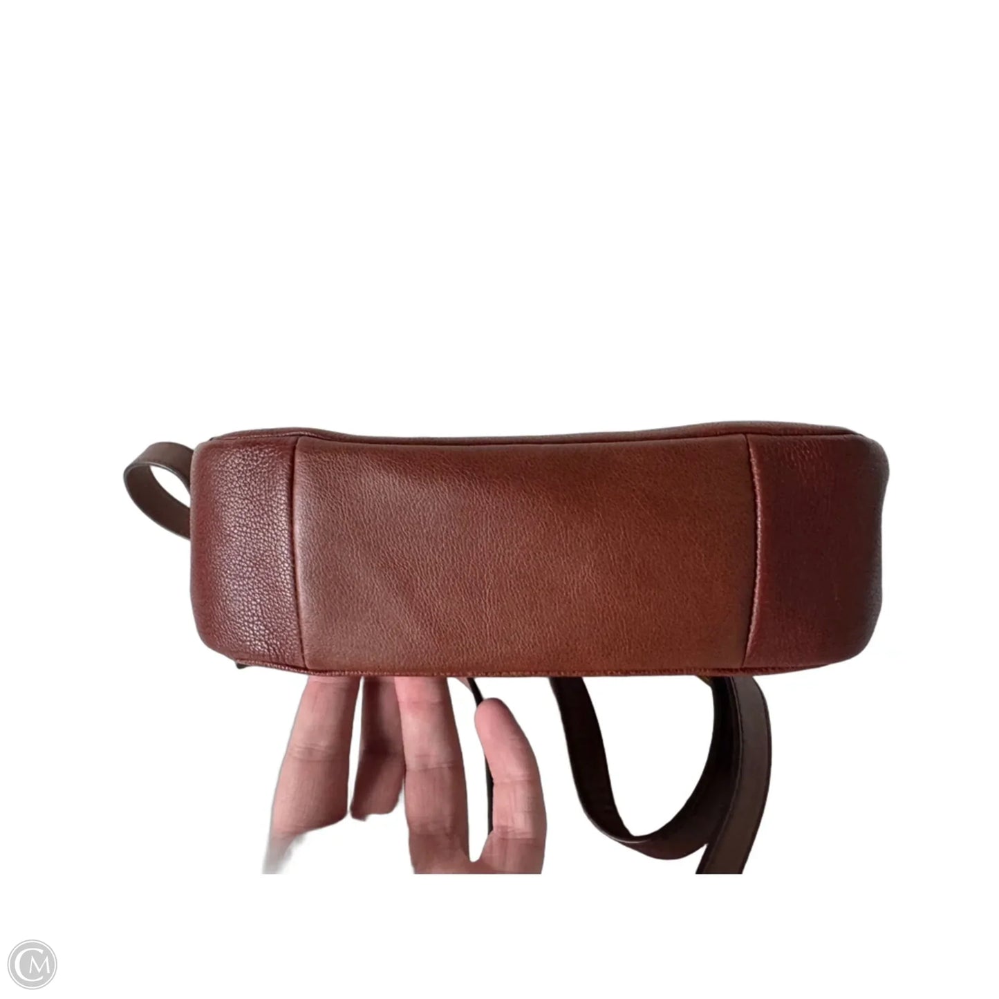 Handbag Leather By Fossil, Size: Medium
