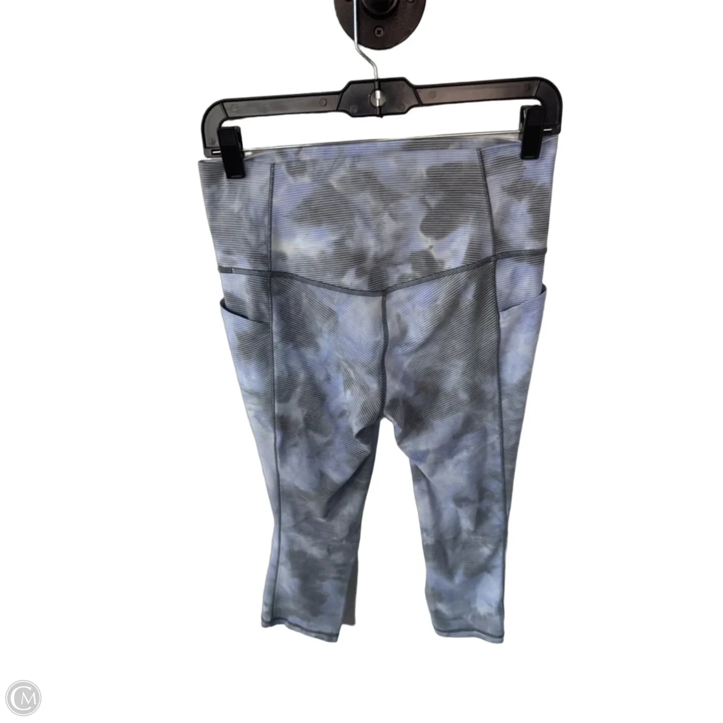 Athletic Leggings Capris By Athleta In Black & Blue, Size: 8