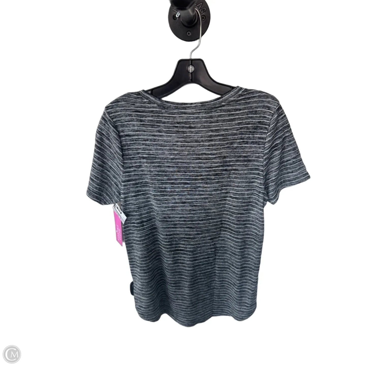 Athletic Top Short Sleeve By Athleta In Black & White, Size: M