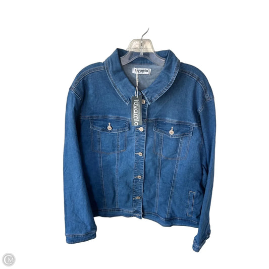 Jacket Denim By Clothes Mentor In Blue Denim, Size: 3x