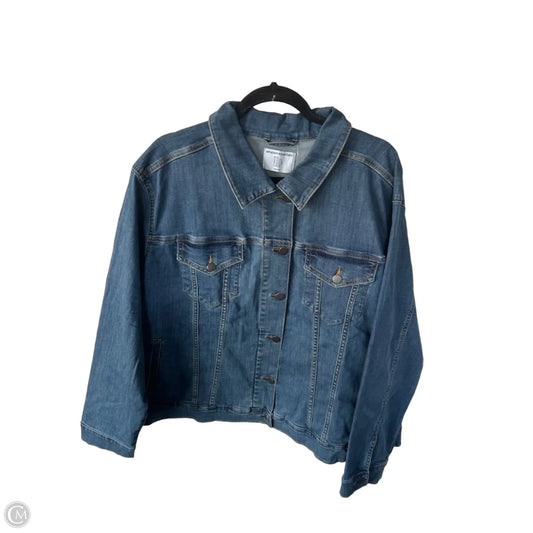 Jacket Denim By Amazon Essentials In Blue Denim, Size: 4x