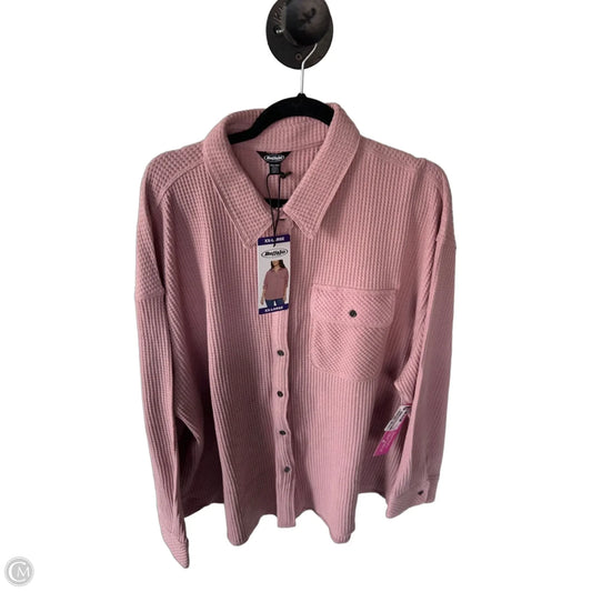 Top Long Sleeve By Clothes Mentor In Pink, Size: Xxl