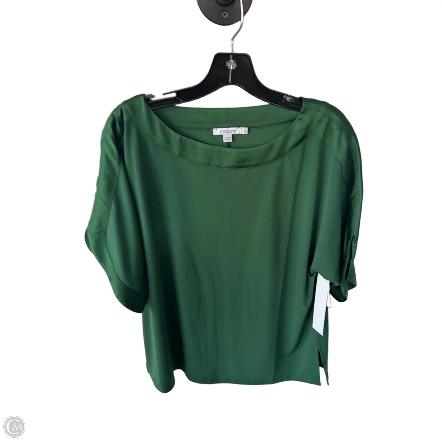 Top Short Sleeve By Chicos In Green, Size: M