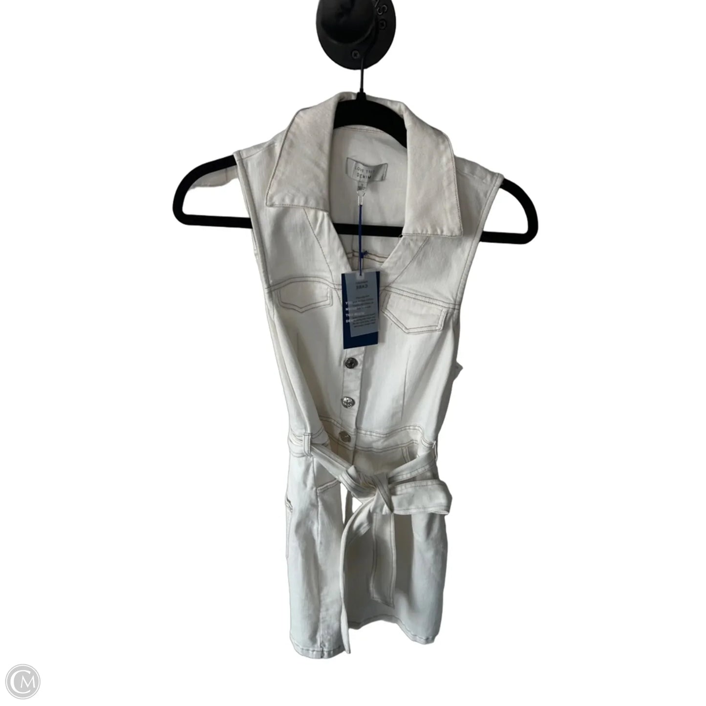 Dress Casual Short By Love Tree In Cream Denim, Size: S
