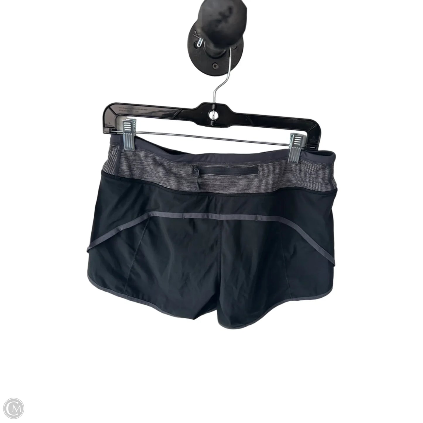Athletic Shorts By Lululemon In Black & Grey, Size: 6