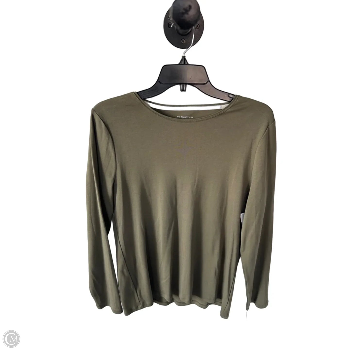 Top Long Sleeve Basic By Talbots In Green, Size: L