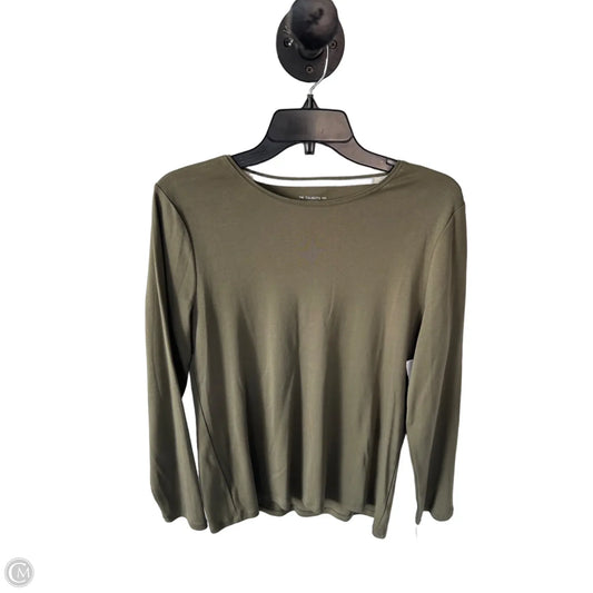 Top Long Sleeve Basic By Talbots In Green, Size: L
