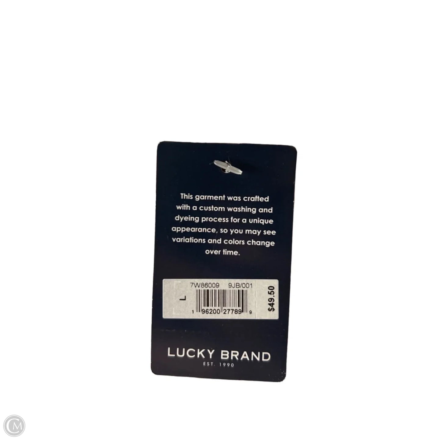 Top Short Sleeve By Lucky Brand In Grey & Pink, Size: L