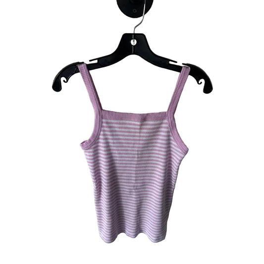 Top Sleeveless Basic By Old Navy In Purple & White, Size: M