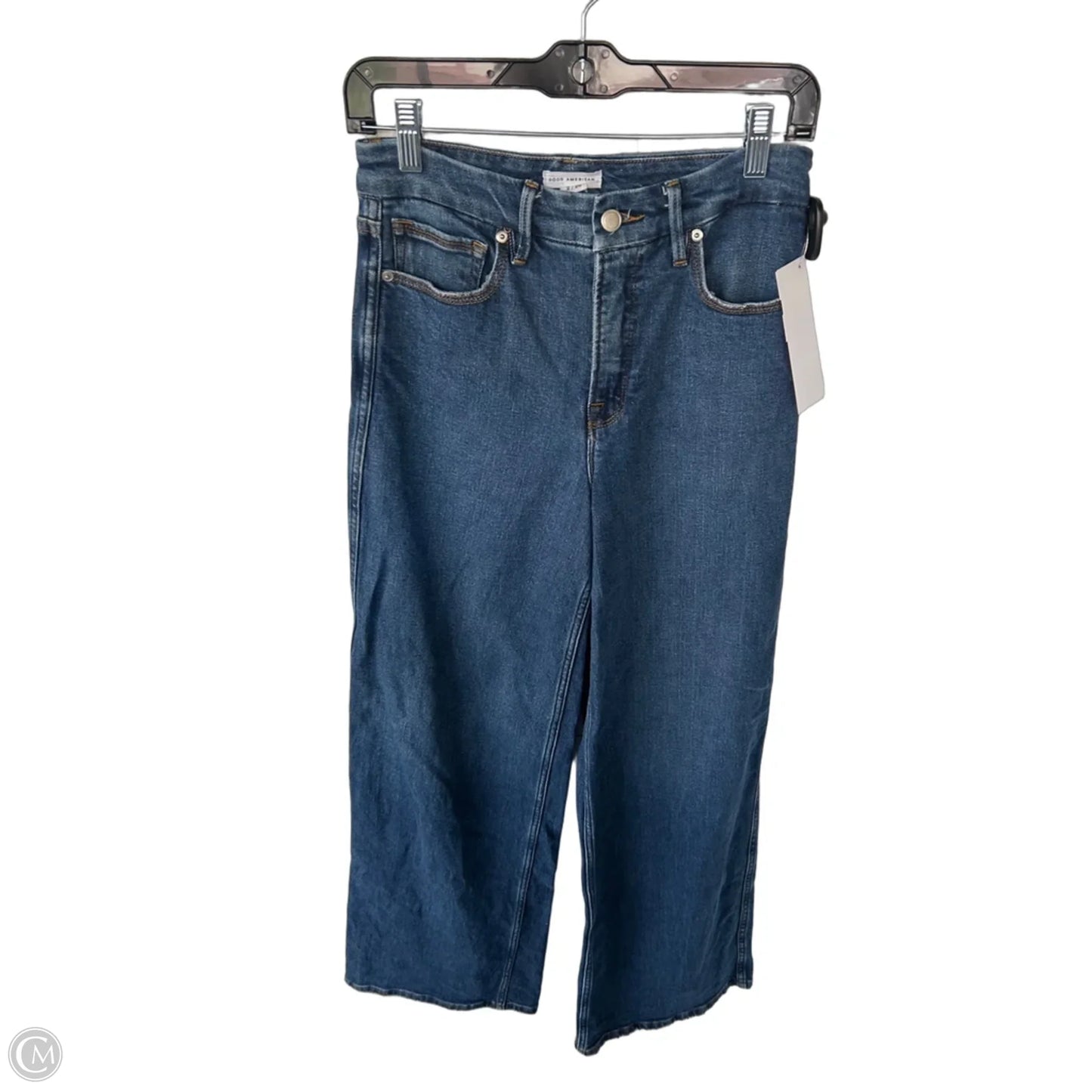 Jeans Wide Leg By Good American In Blue Denim, Size: 2