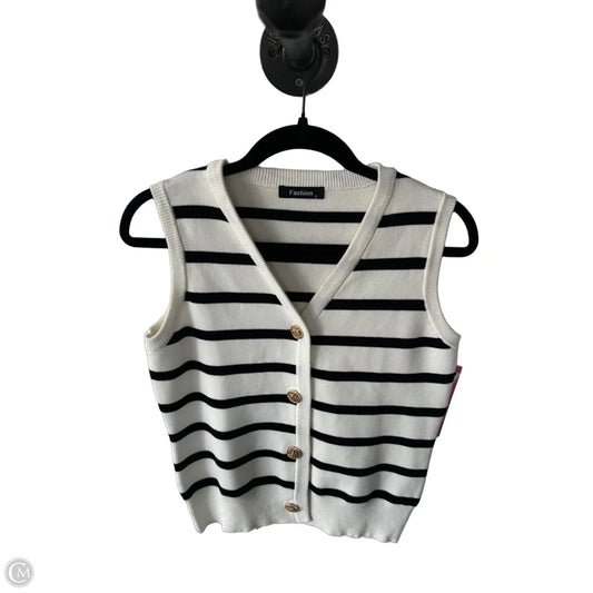 Vest Sweater By Cme In Black & White, Size: S