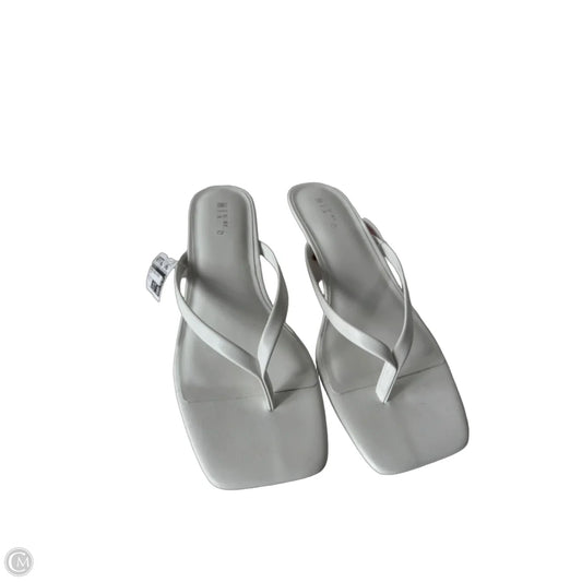 Sandals Heels Kitten By Mix No 6 In White, Size: 10
