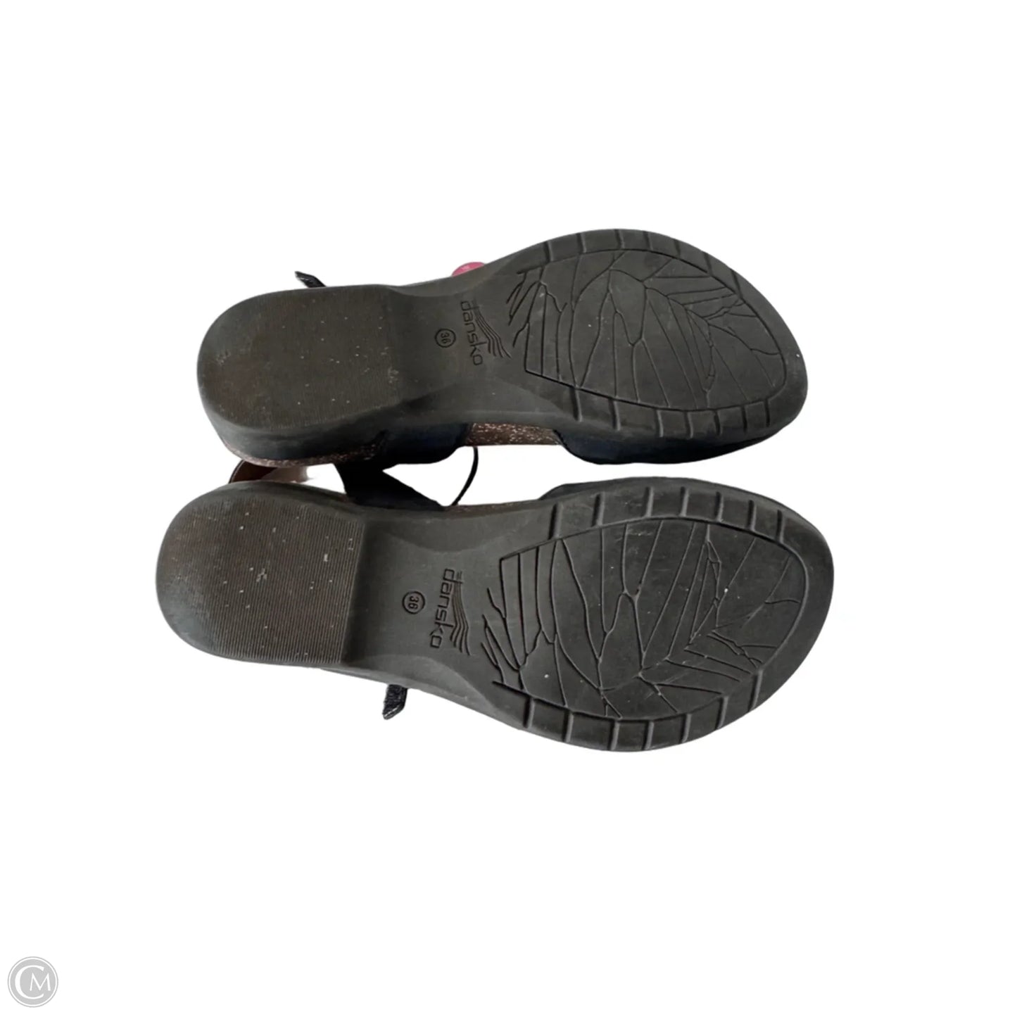 Shoes Flats By Dansko In Black & Brown, Size: 5.5