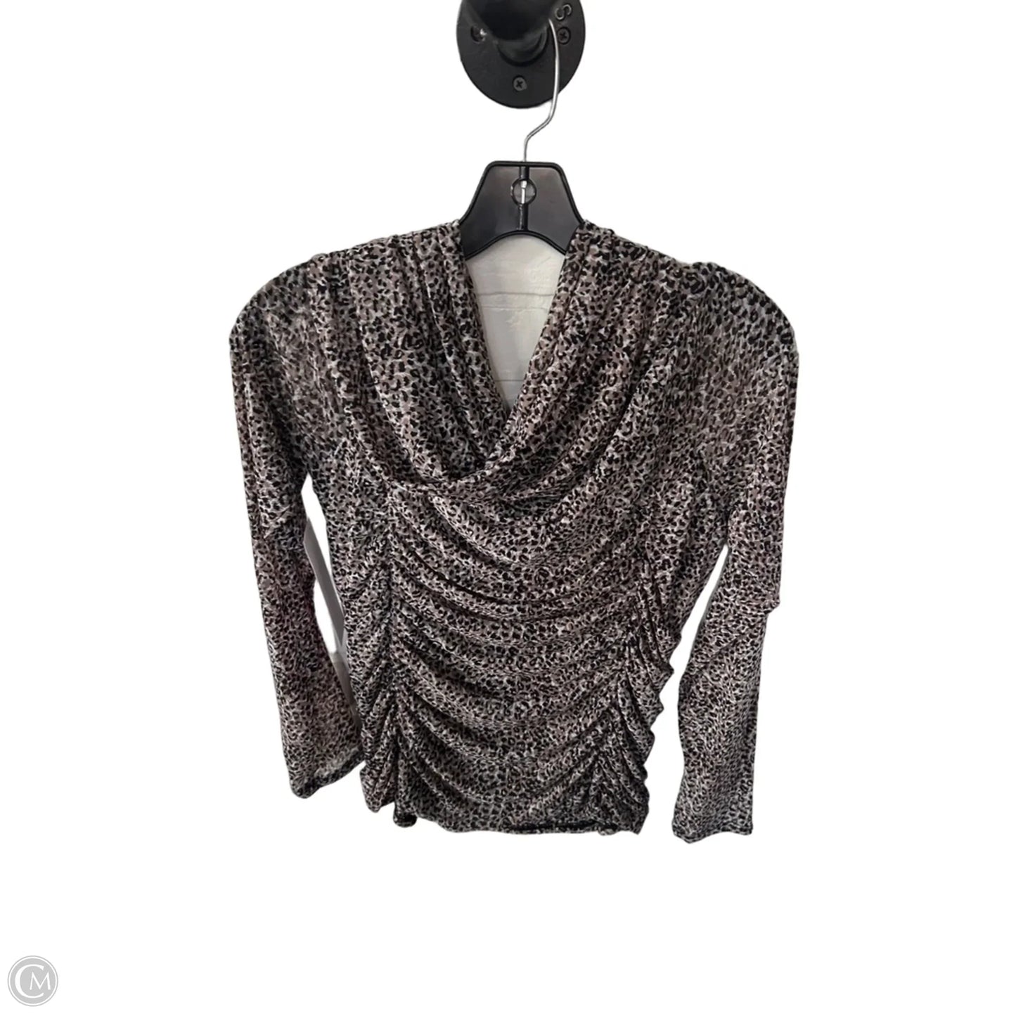 Top Long Sleeve By White House Black Market In Black & Brown, Size: L