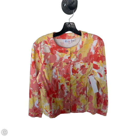 Jacket Other By Denim And Co Qvc In Pink & Yellow, Size: S