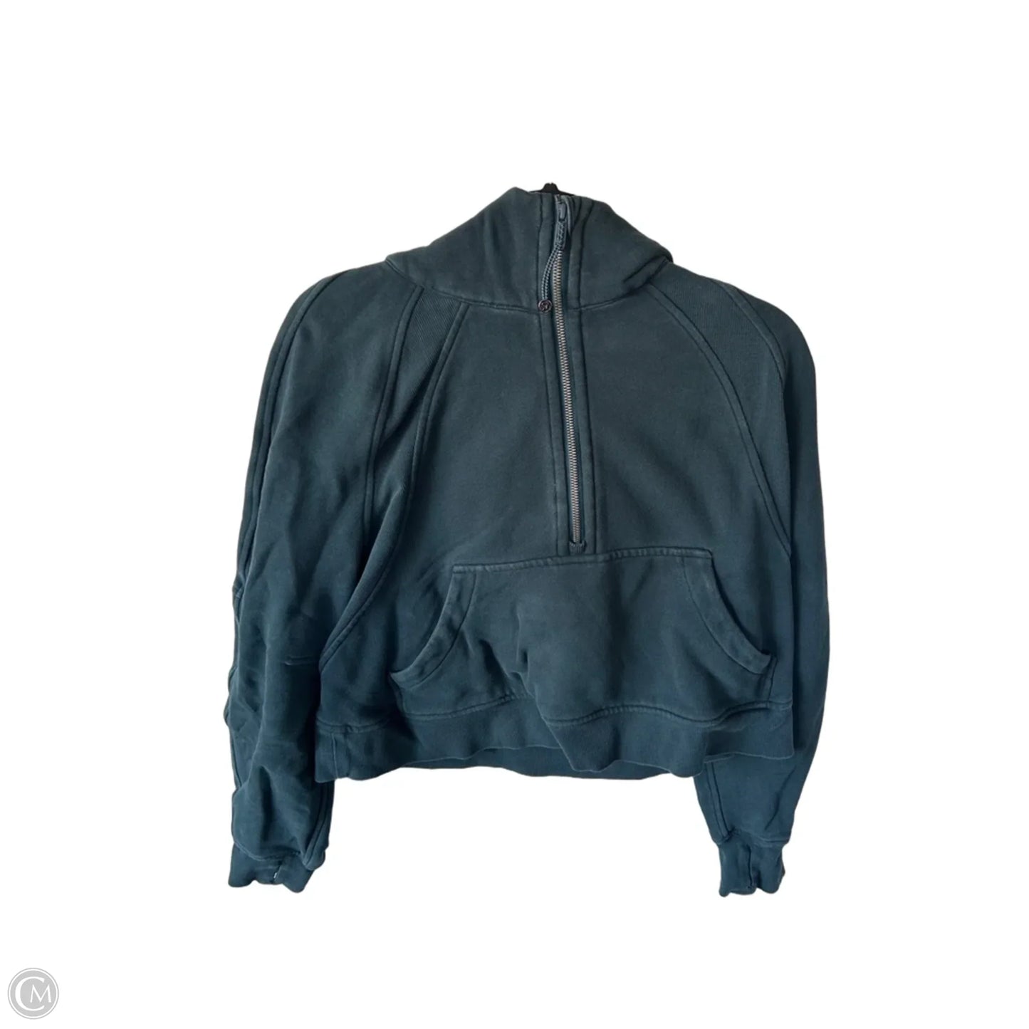 Athletic Sweatshirt Hoodie By Lululemon In Green, Size: M