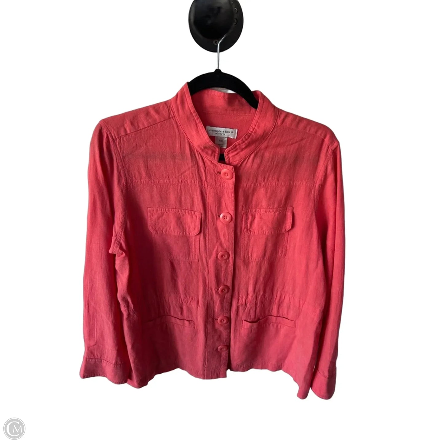 Jacket Shirt By Christopher And Banks In Pink, Size: Mp