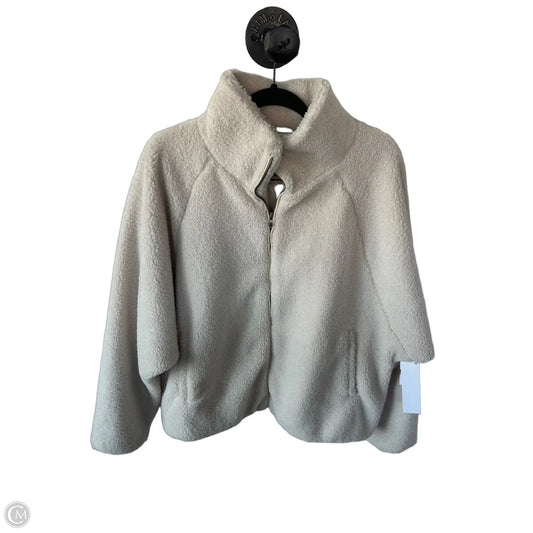 Jacket Fleece By Clothes Mentor In Cream, Size: L