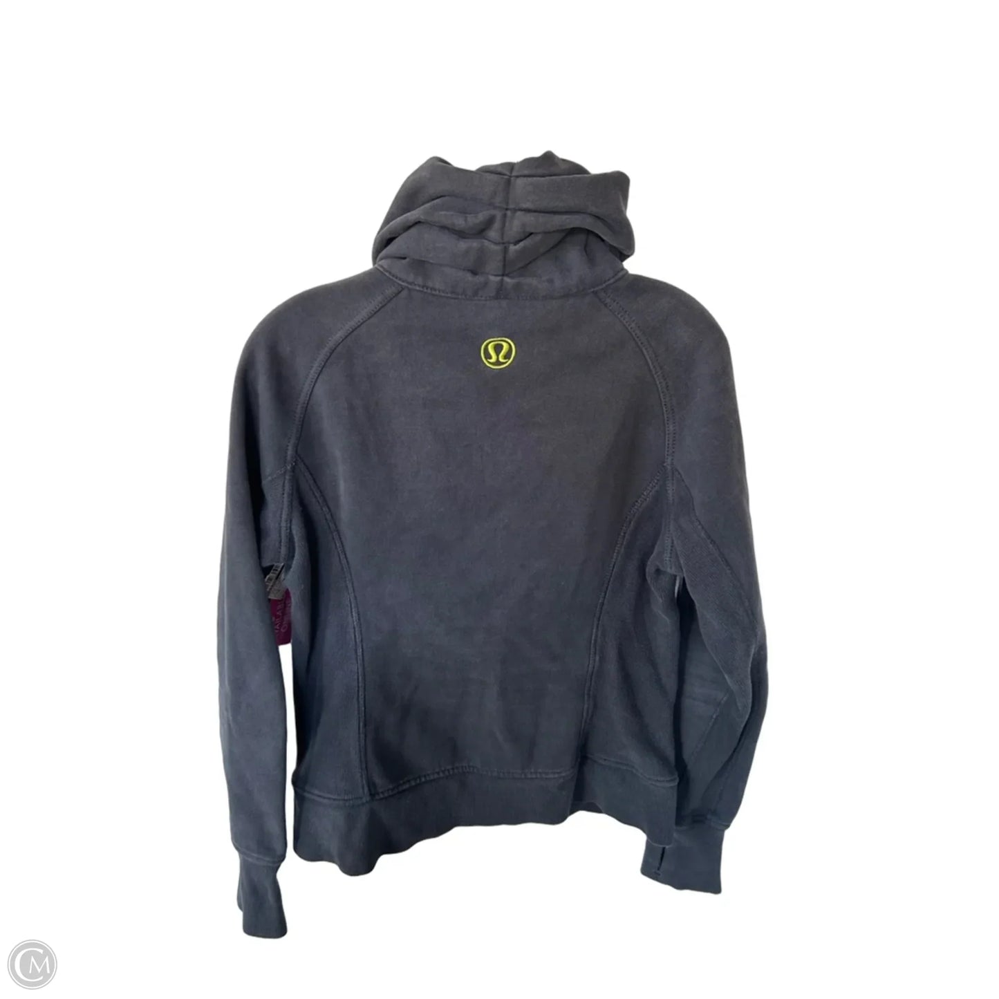 Athletic Sweatshirt Collar By Lululemon In Green & Grey, Size: M