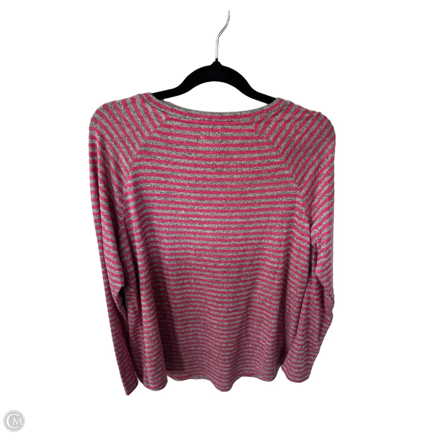 Top Long Sleeve By Nic + Zoe In Grey & Pink, Size: Mp
