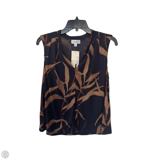 Top Sleeveless By Evereve In Blue & Brown, Size: S