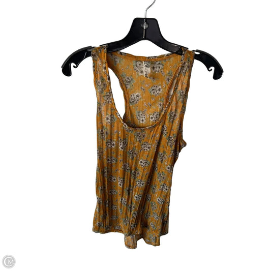 Top Sleeveless By Free People In Grey & Yellow, Size: S