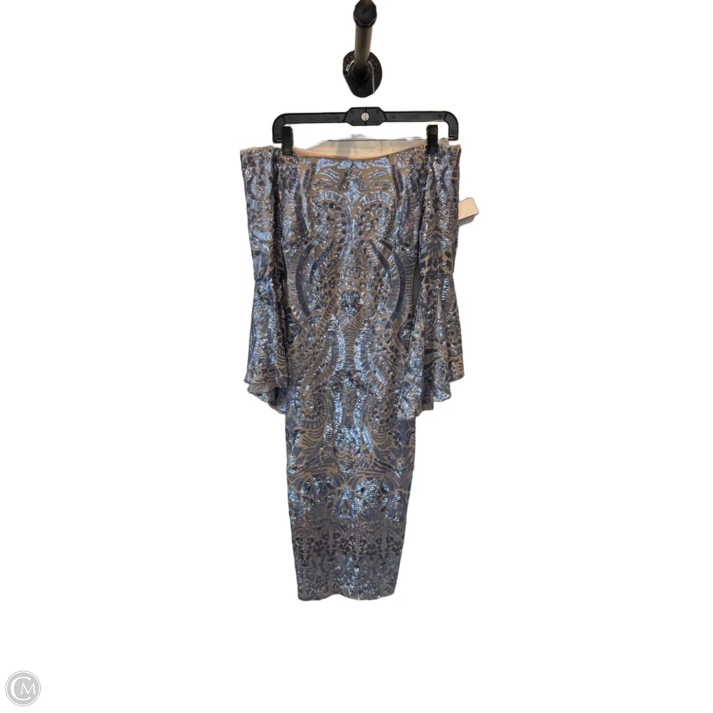 Dress Party Short By Betsy And Adam In Blue & Tan, Size: S