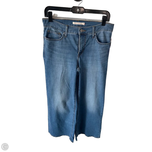 Jeans Wide Leg By Levis In Blue Denim, Size: 8