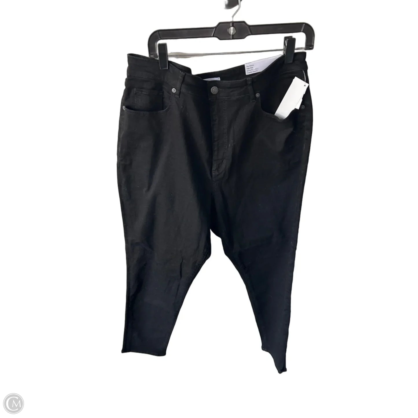 Jeans Skinny By Loft In Black Denim, Size: 16