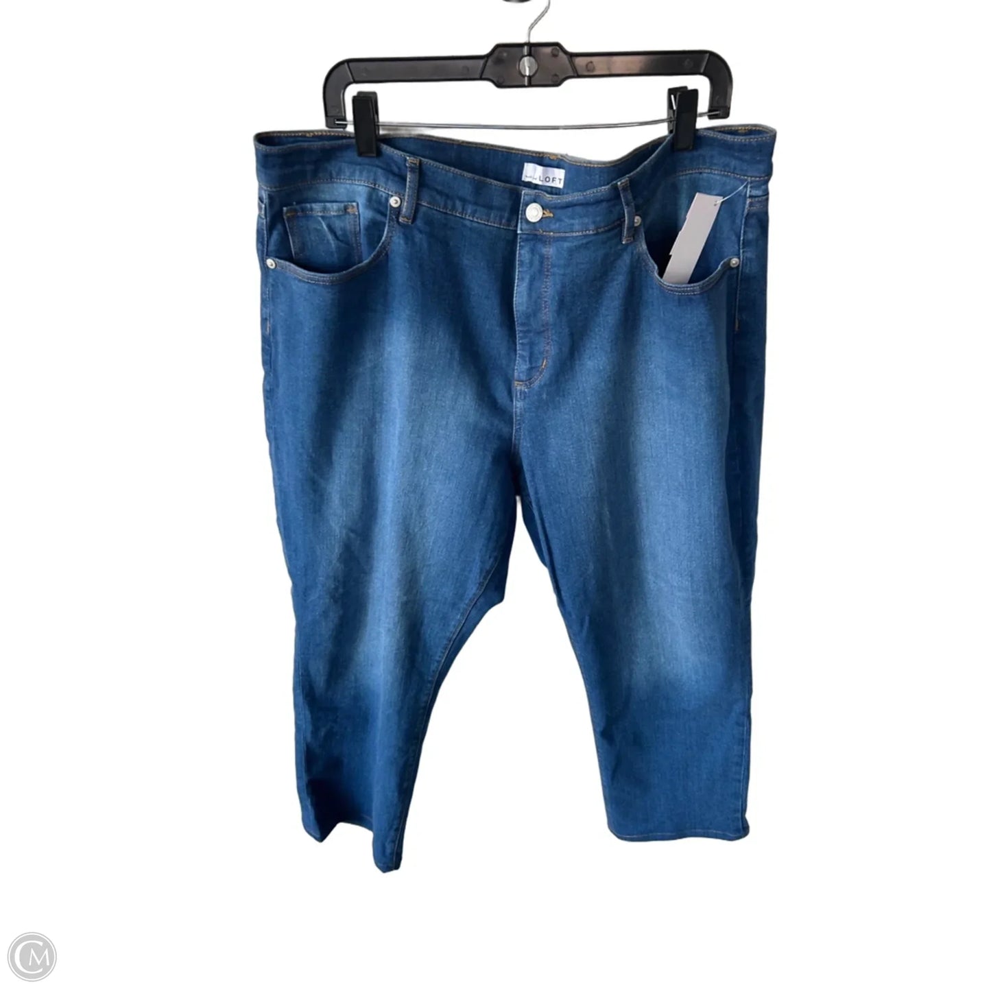 Jeans Boyfriend By Loft In Blue Denim, Size: 18