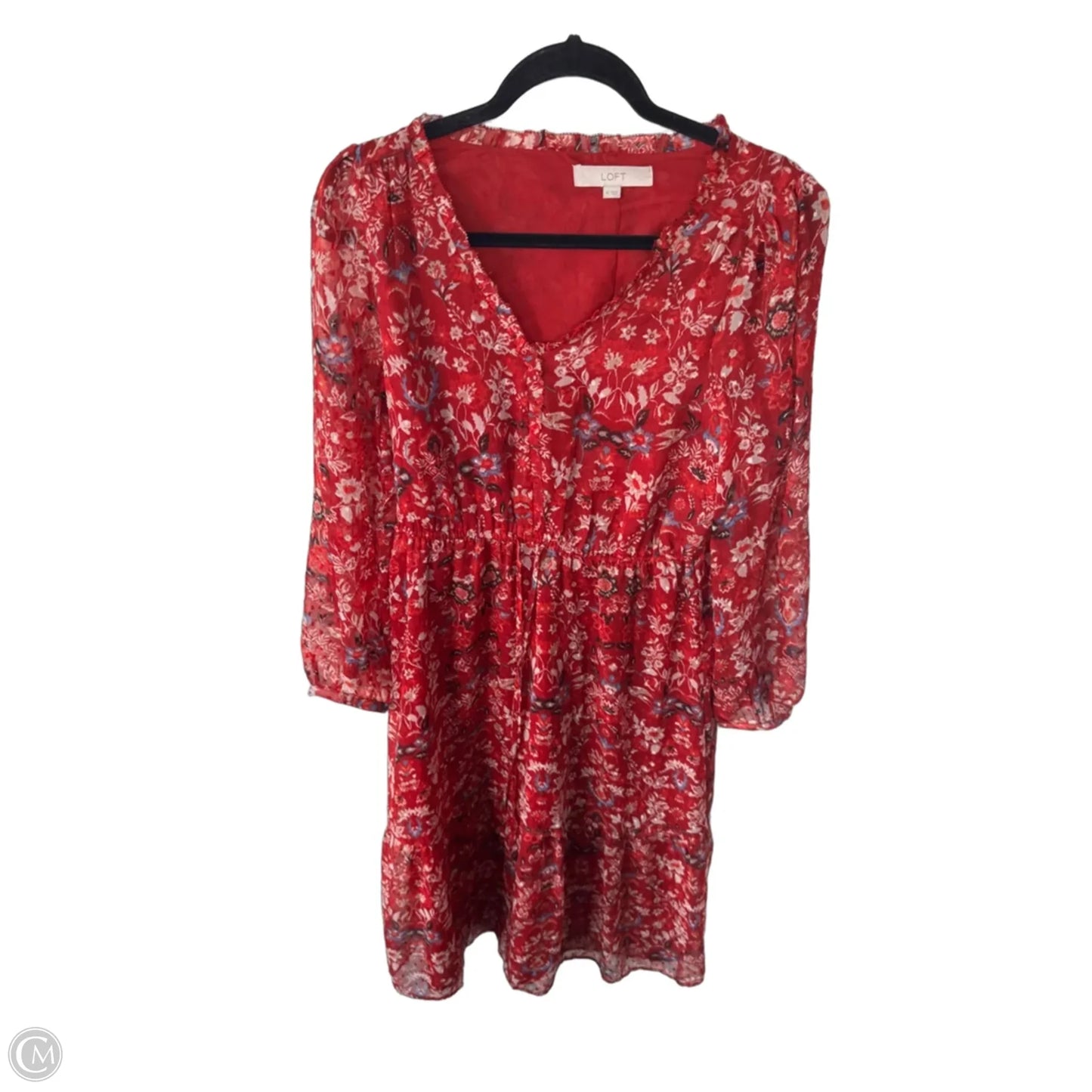 Dress Casual Maxi By Loft In Red, Size: M