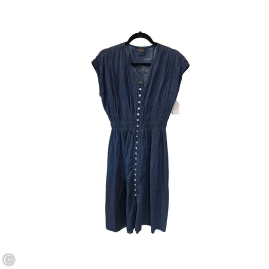 Dress Casual Midi By Clothes Mentor In Blue Denim, Size: L