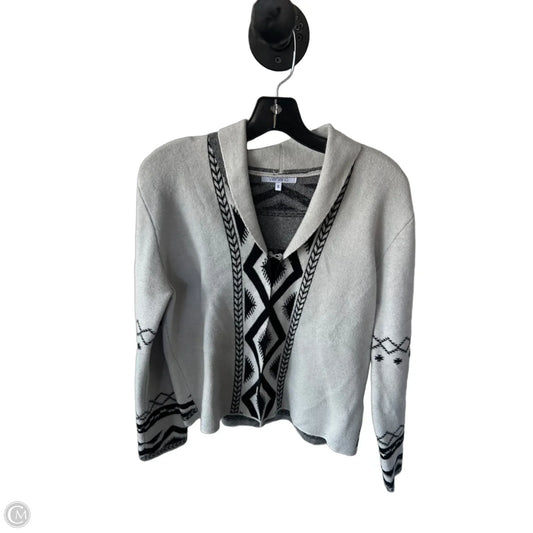 Sweater Cardigan By Clothes Mentor In Black & Grey, Size: S