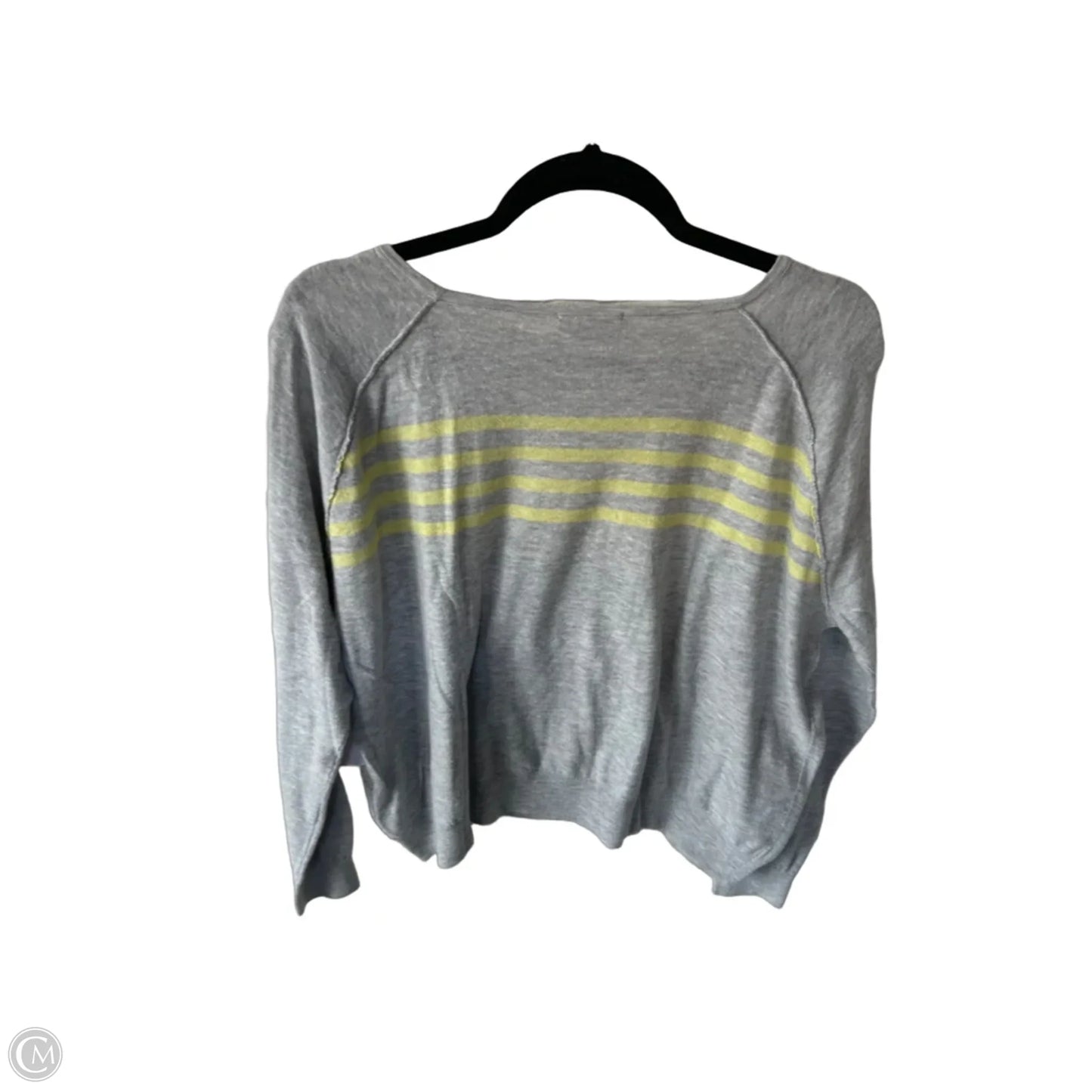 Sweater By Lilla P In Grey & Yellow, Size: M