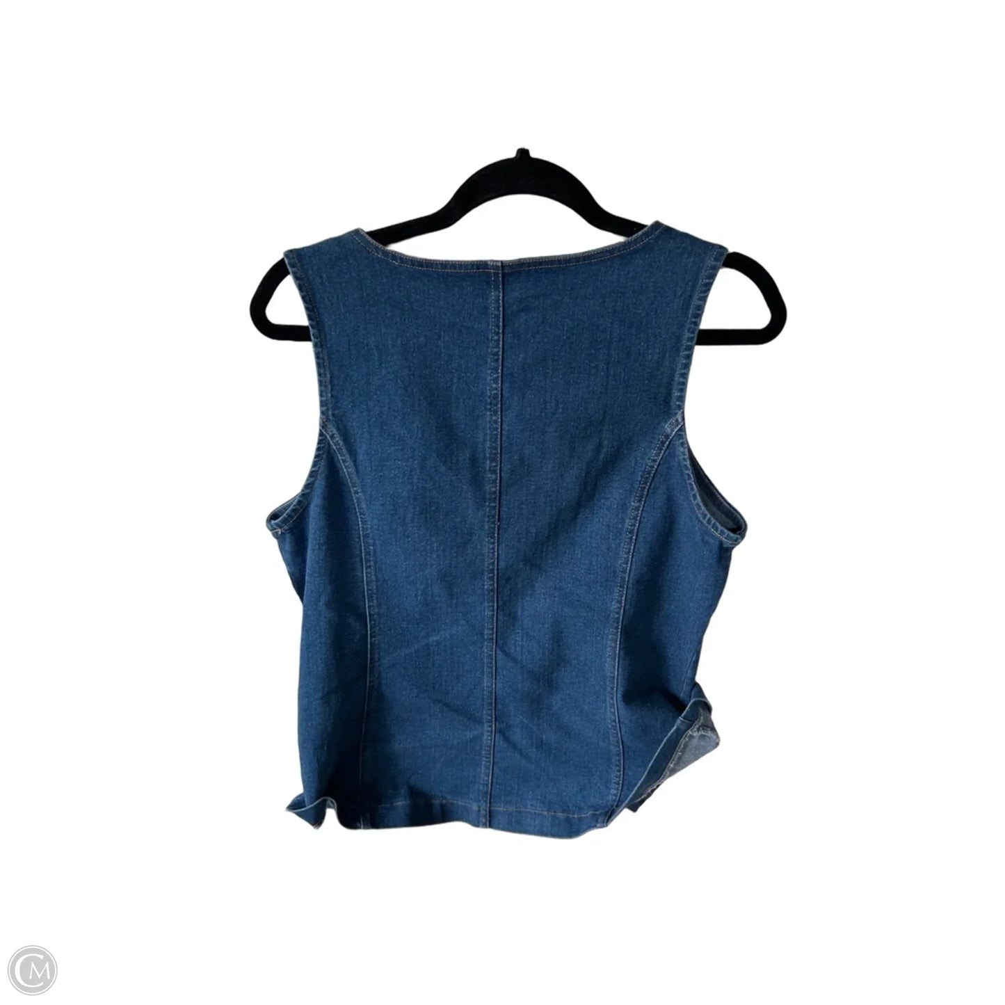 Vest Other By Clothes Mentor In Blue Denim, Size: L