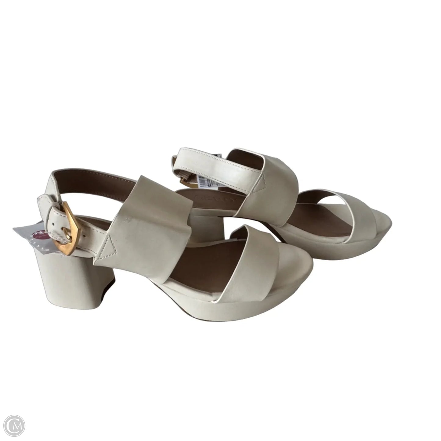 Sandals Heels Block By Aerosoles In Cream, Size: 8.5