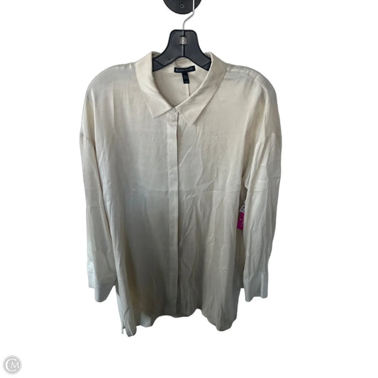 Tunic Long Sleeve By Eileen Fisher In Tan, Size: M